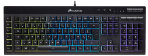 Corsair K55 Clavier Gaming (Rétro-Éclairage RGB Multicolore, AZERTY)