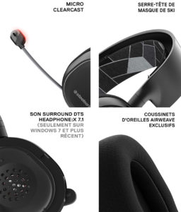 SteelSeries Arctis 7,1 - Casque Gaming, Sans fil, DTS 7.1 Surround