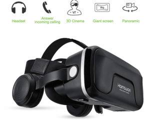 HAMSWAN Casque VR - Lunettes 3D Réalité Virtuelle avec Casque Intégré