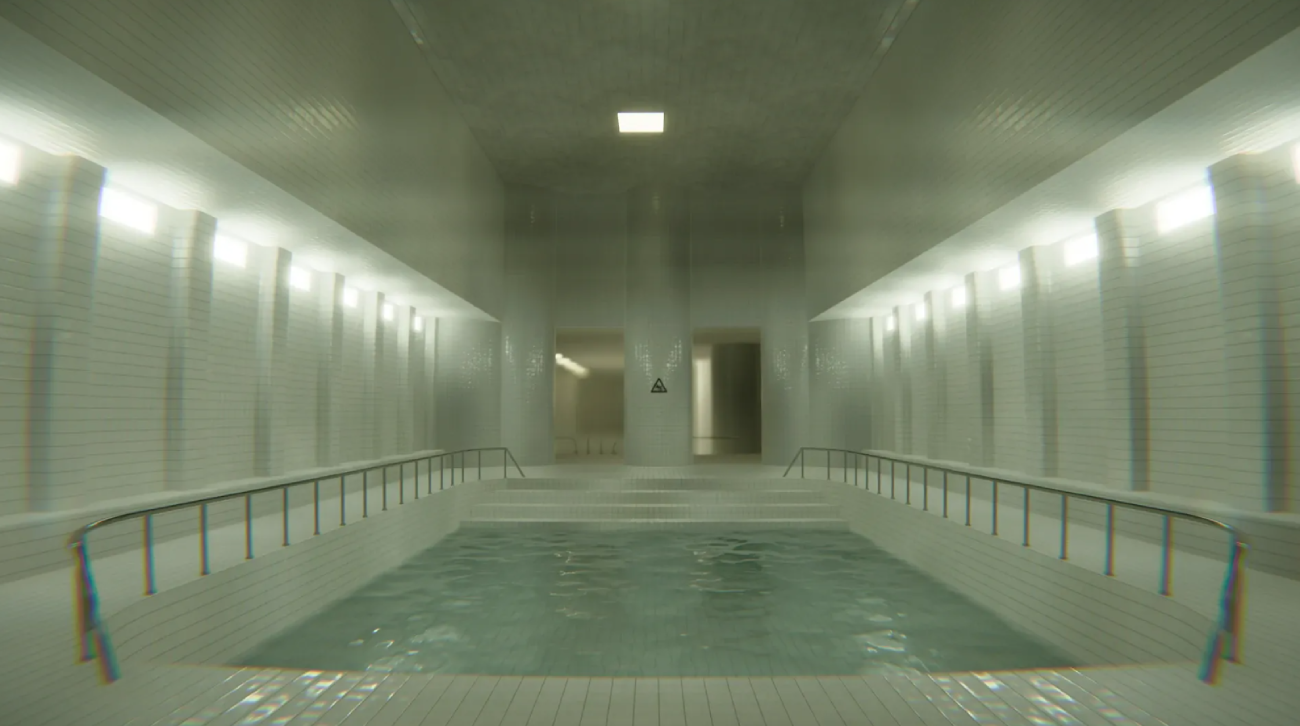 Random Geometric Simulation Image Liminal POOLS VR : Explorez l'Horreur Immersive sur PS VR2