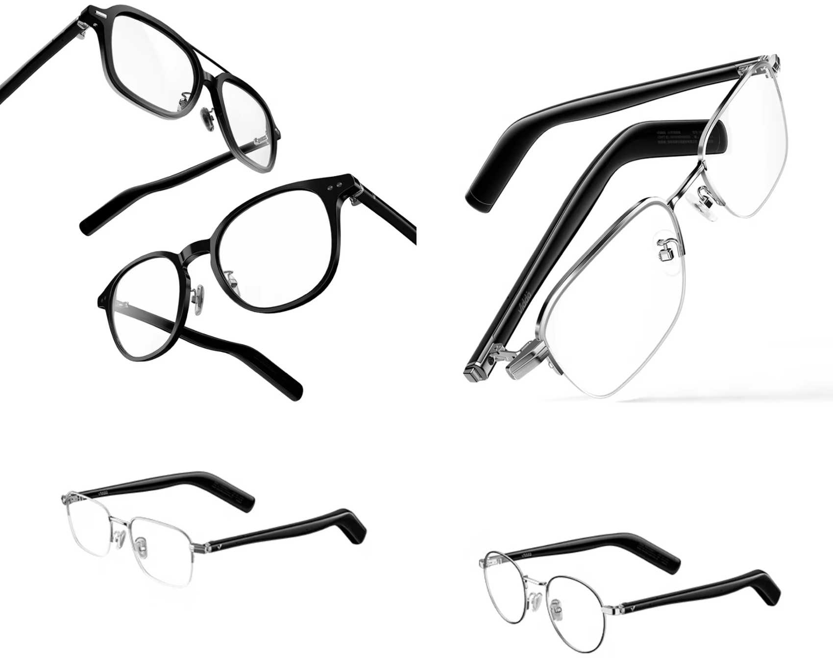 Vidda G11 lunettes audio AI Hisense quatre styles de monture aviator Boston rectangulaire et rond métallique